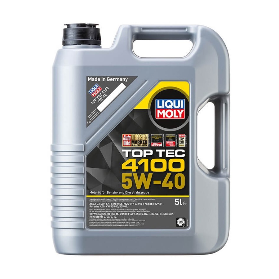 LIQUI MOLY 5W40 Motor Yağı TOP TEC 4100 Tam Sentetik 5 Litre (9511)