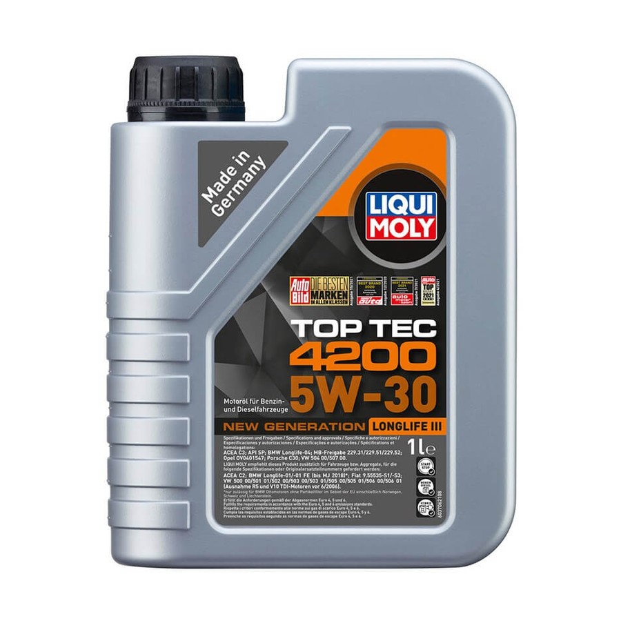LIQUI MOLY 5W30 Motor Yağı Tam Sentetik TOP TEC 4200 1 Litre (8972)
