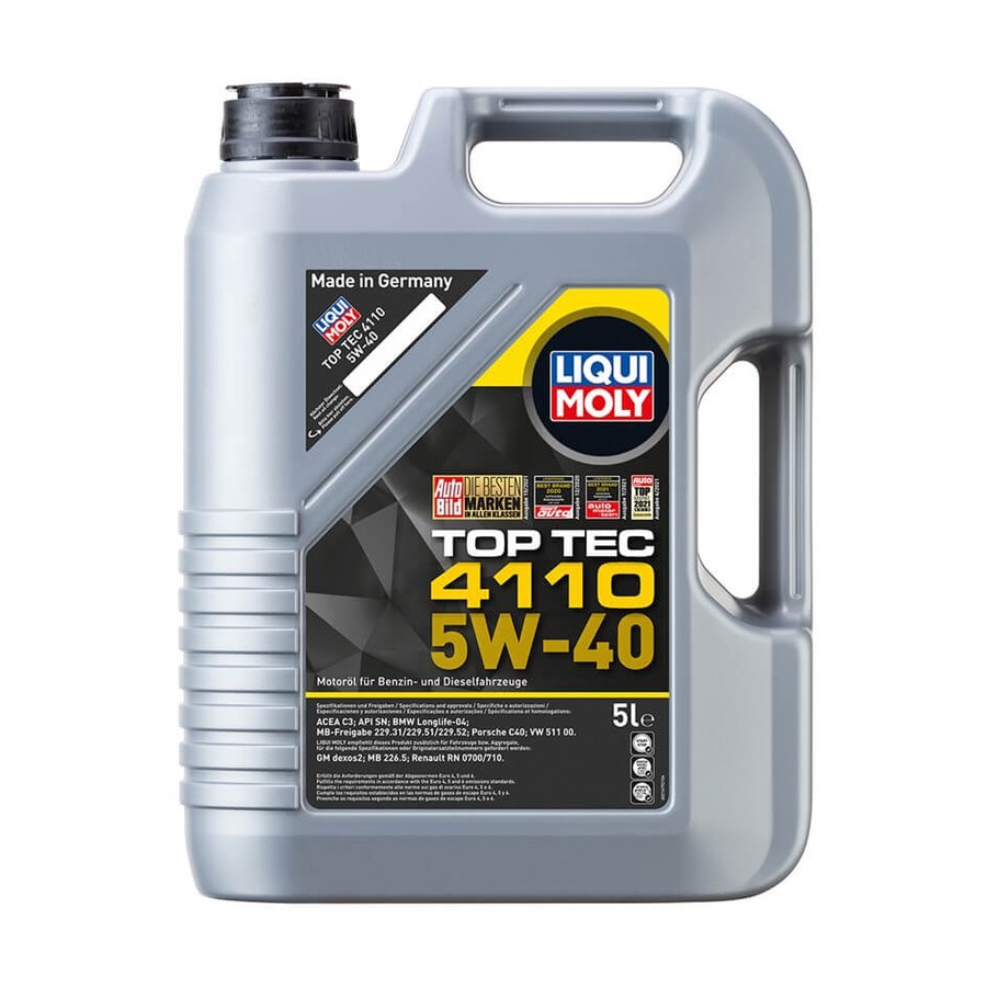 LIQUI MOLY 5W40 Motor Yağı TOP TEC 4110 Tam Sentetik 5 Litre (21479)